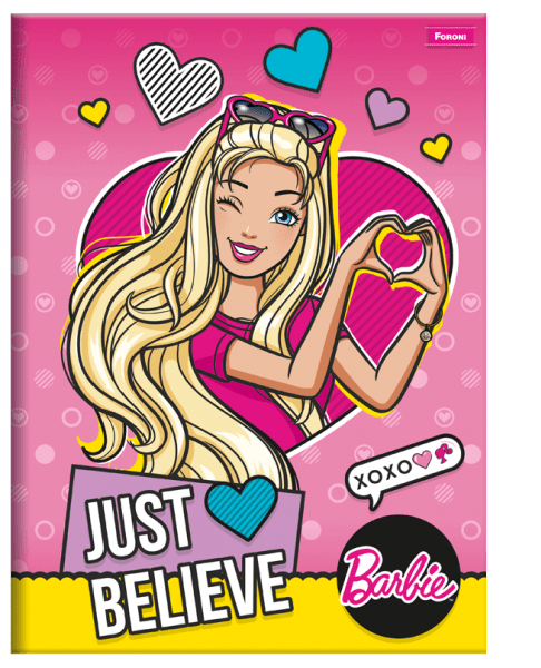Caderno Brochurão Capa Flexível Barbie 80 Folhas Foroni – 1UN