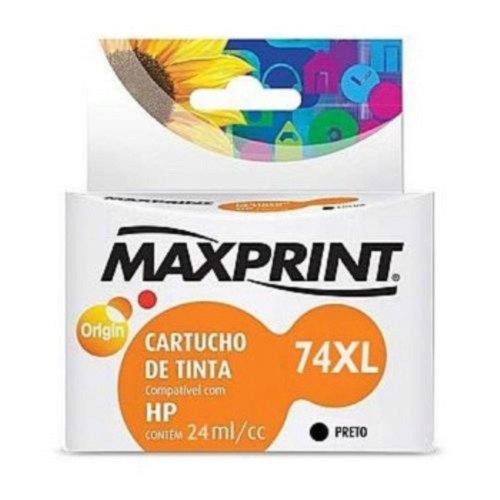 Cartucho Maxprint HP 74XL Preto Cb336WL – 24ml