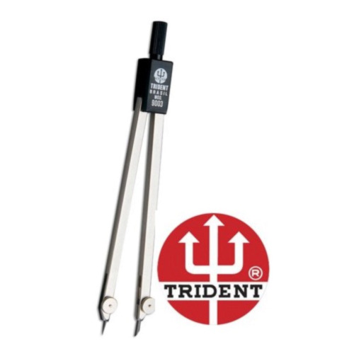 Conjunto para Desenho Técnico Trident  Lister - Conjunto para Desenho  Técnico Trident - 8 Peças - Kit-U - Trident