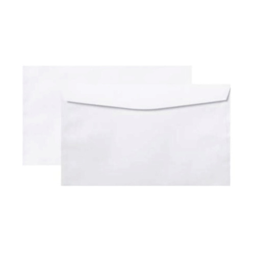 Envelope Ofício Liso Branco 114×229 – Pacote c/ 100