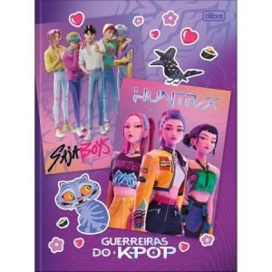 Caderno Brochurão Capa Dura Guerreiras do K-Pop 80 Folhas Tilibra - 1UN