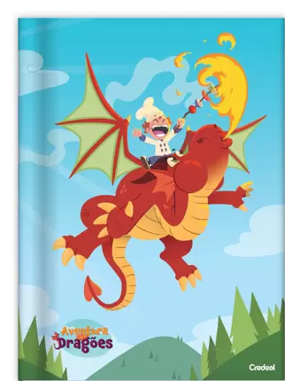 Caderno Brochurão 60 Folhas Capa Forte Aventura com Dragões Credeal – 1UN