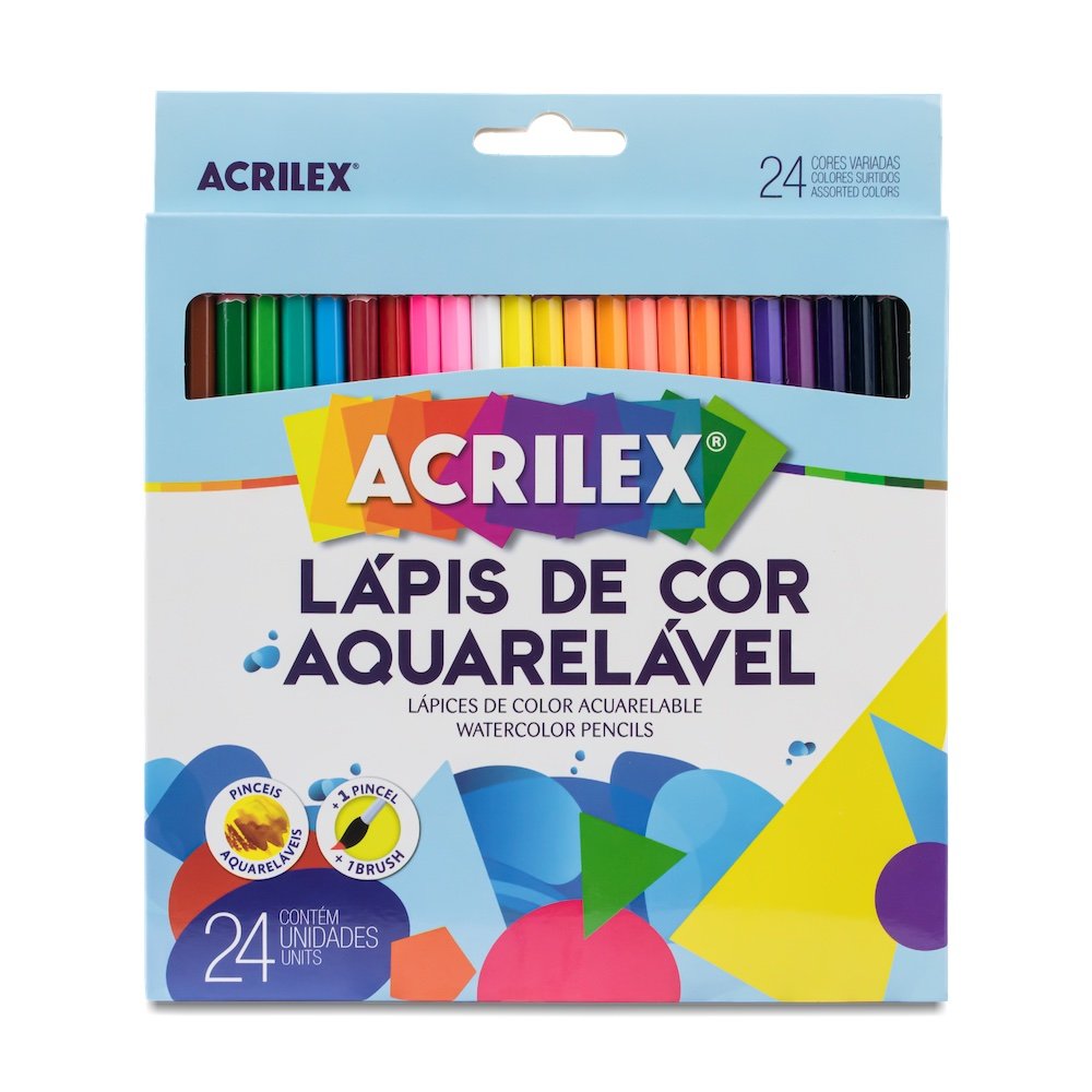 Lápis de Cor Aquarelável 24 Cores Acrilex – 1UN