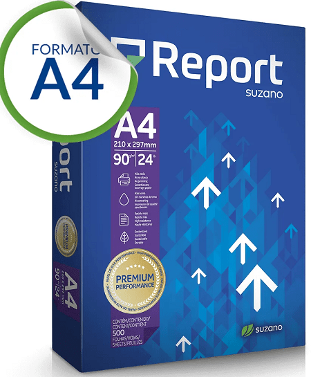 Papel Sulfite 90g Alcalino A4 210X297 Report 500 Folhas – 1UN