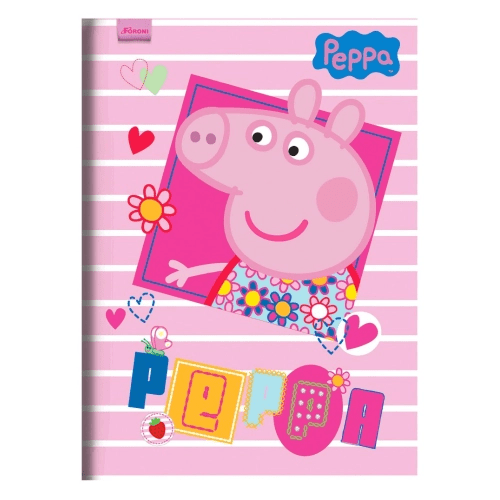 Caderno Brochurão Capa Flexível Peppa Pig 60 Folhas Tilibra – 1UN