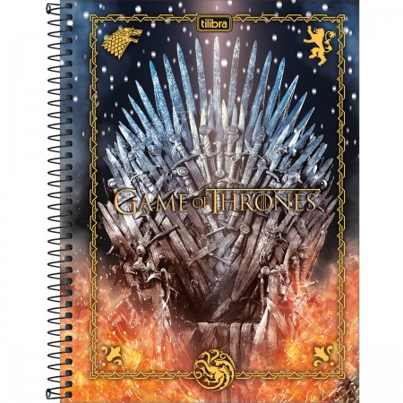 Caderno Universitário Espiral Game of Thrones 1 Matéria 80 Folhas Tilibra – 1UN