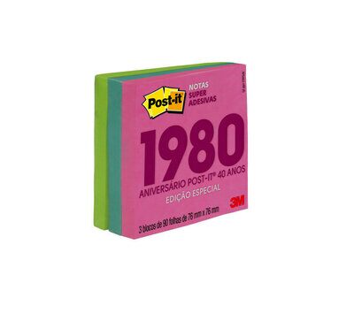 Post-it® Notas Super Adesivas Coleção Anos 1980 – 1UN