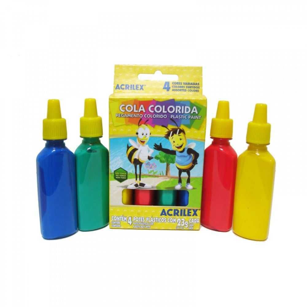 Cola Colorida 23g 4 Cores Acrilex – 1UN