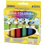 Cola Colorida 23g 6 Cores Acrilex – 1UN