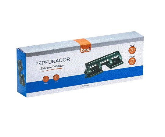 Perfurador Metal 4 Furos 20 Folhas BRW – 1UN