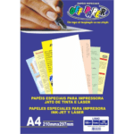 Papel Linho A4 180g/m² Branco 50 folhas Off Papel – 1UN