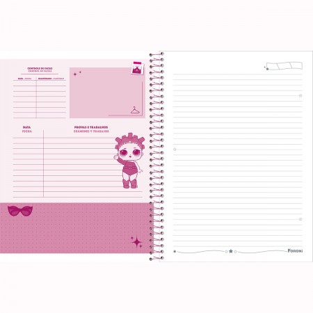 Caderno Lol Surprise 96 folhas 01 materia Foroni - C&M Papelaria