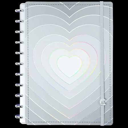 Caderno Inteligente Grande Grey Love- 1UN