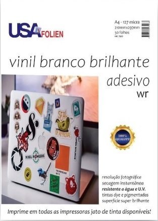 Vinil Branco Brilhante Adesivo WR A4 10 Folhas USA Folien – 1PCT