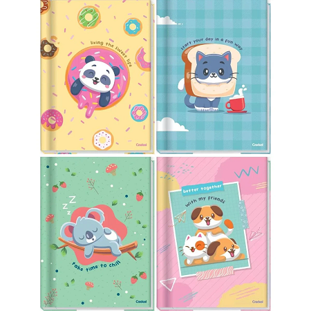 Caderno Brochurão Capa Dura 80 Folhas Lala Pets Credeal – 1UN