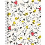 Caderno Espiral Capa Dura Colegial 1 Matéria Snoopy 80 Folhas Tilibra – 1UN