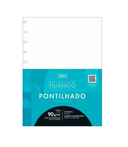 Refil para Tilidisco Universitário Pontilhado 50 Folhas – 1PCT