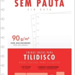 Refil para Tilidisco Universitário Sem Pauta 50 Folhas – 1PCT